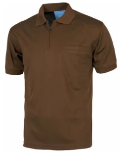 WORKDRY Polo mezza zip uomo, manica corta