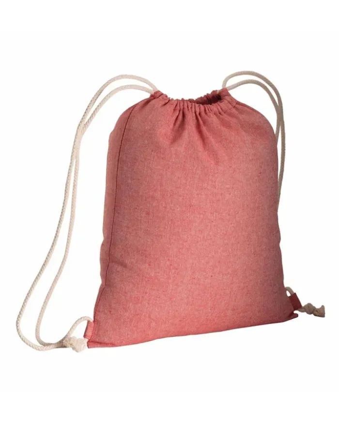 Zainettocotone riciclato con cordini