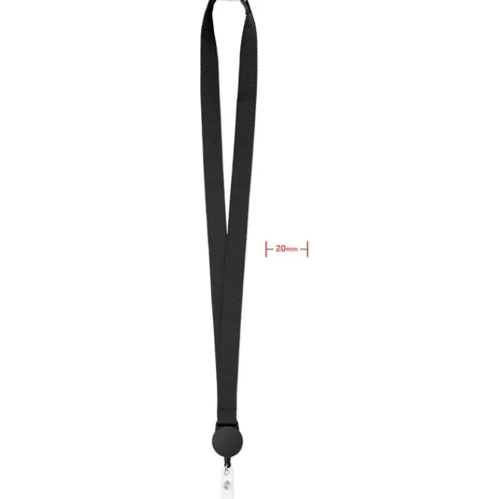 ZIP LANYARD in Poliestere con Badge Estraibile
