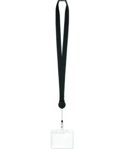 ZIP LANYARD in Poliestere con Badge Estraibile