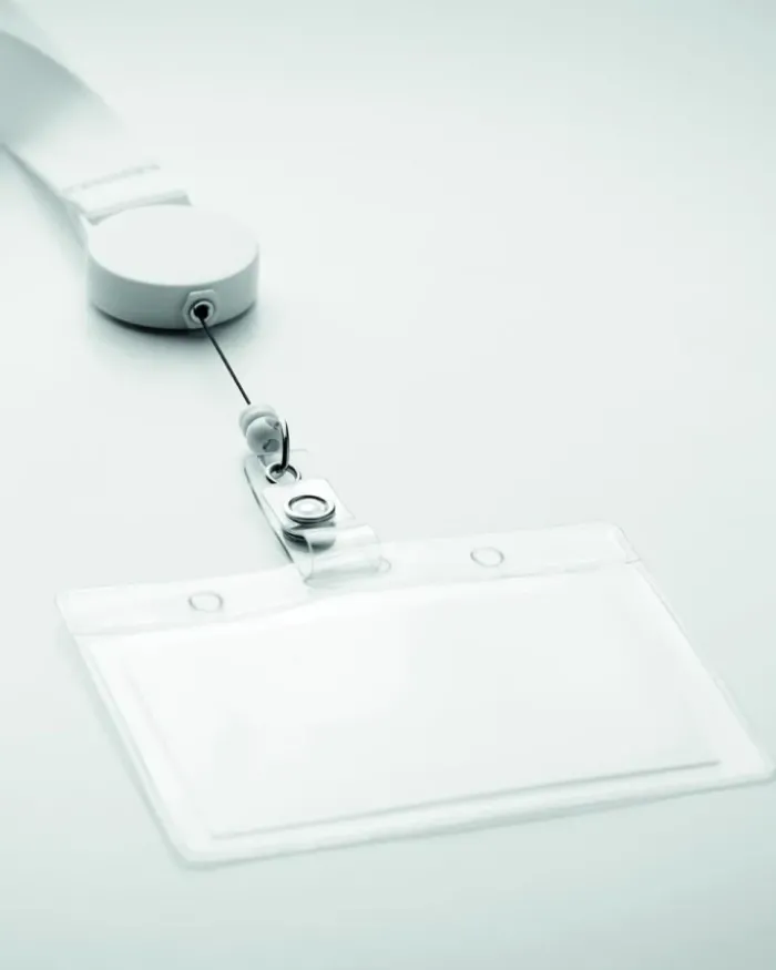 ZIP LANYARD in Poliestere con Badge Estraibile