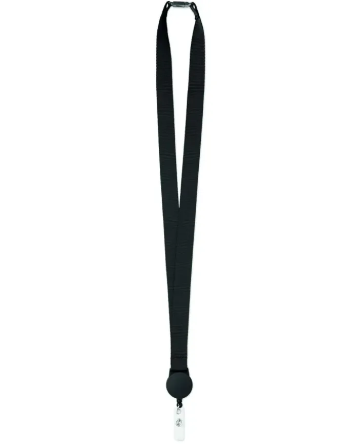 ZIP LANYARD in Poliestere con Badge Estraibile