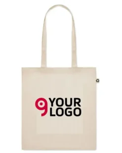 ZOCO Shopper cotone riciclato 140g/m² manici lunghi 38x42 cm